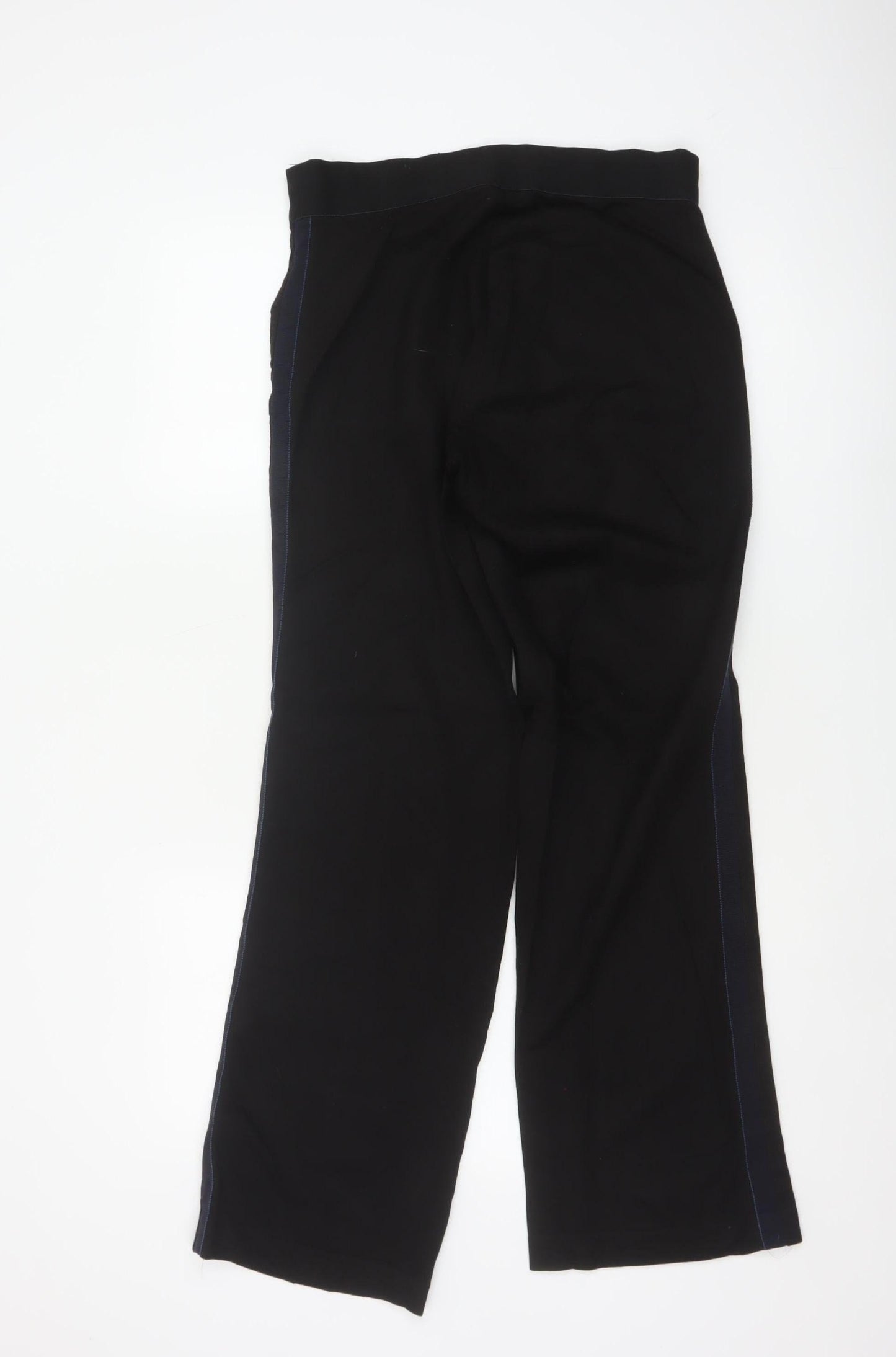 Jigsaw Women Black UK 10 High Rise Bootcut Pull-On Dress Trousers