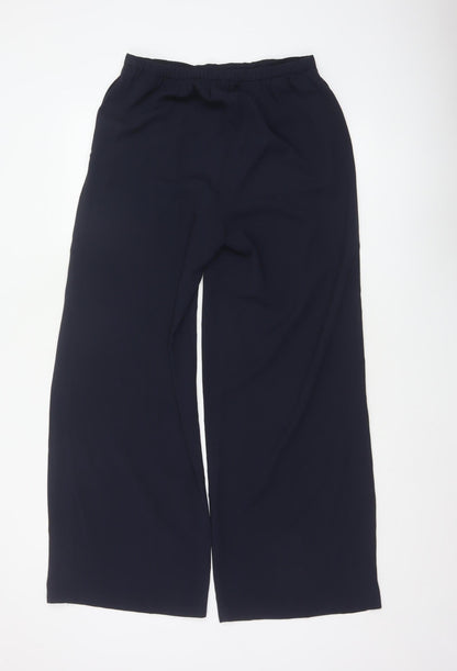 Marks and Spencer Women’s Navy Blue Size 10 Wide Leg Drawstring Trousers