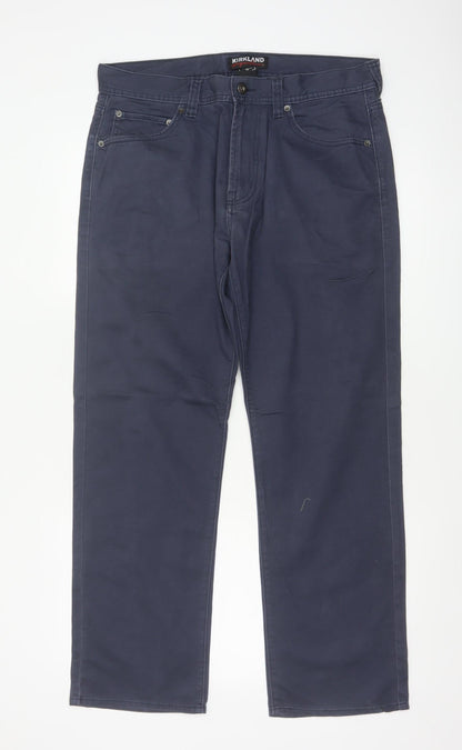 Kirkland Signature Men’s Navy 34x30 Straight 5-Pocket Trousers