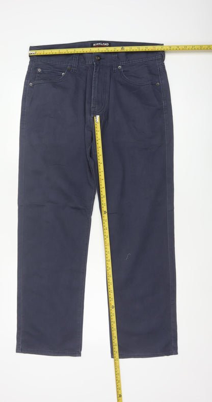 Kirkland Signature Men’s Navy 34x30 Straight 5-Pocket Trousers
