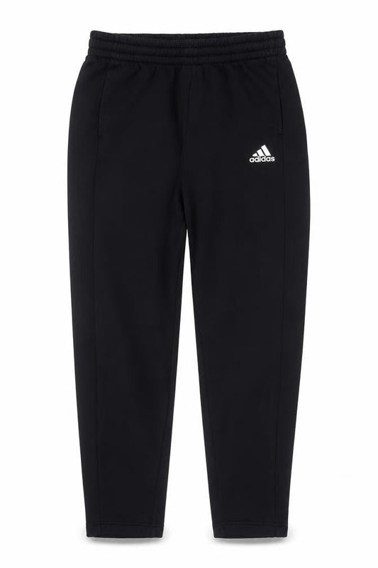 adidas Boys Black Jogger Trousers 13-14 Years Cotton Blend Elastic Waist