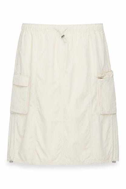 Marks & Spencer Women Beige UK 24 Long Cargo Skirt Drawstring Pockets