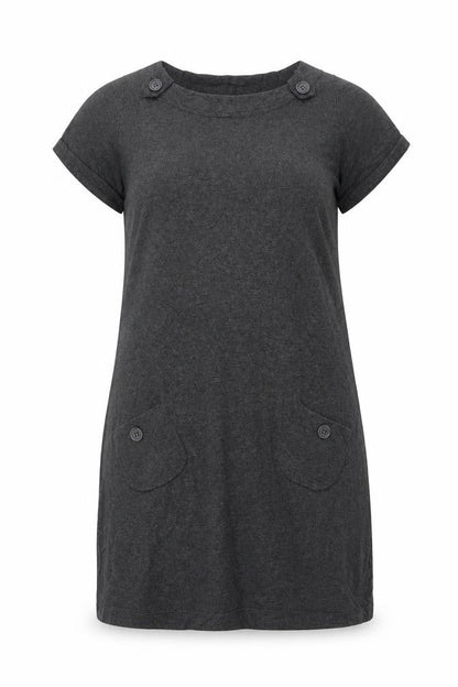 Marks & Spencer Women Grey UK 20 Knit Jumper Dress Pockets