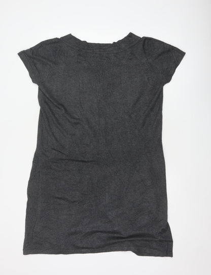 Marks & Spencer Women Grey UK 20 Knit Jumper Dress Pockets