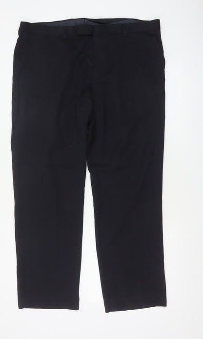 Marks & Spencer Men’s Black 38in Regular Fit Dress Trousers 29in Leg