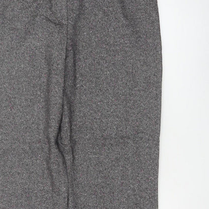 Viyella Women’s Grey Tweed Fleck Straight Trousers UK 16 Workwear