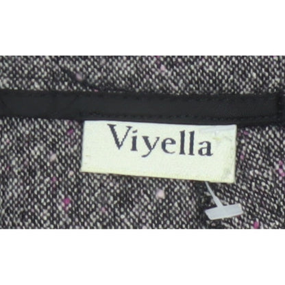 Viyella Women’s Grey Tweed Fleck Straight Trousers UK 16 Workwear