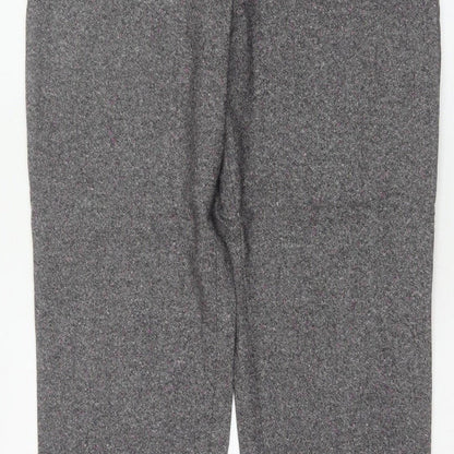 Viyella Women’s Grey Tweed Fleck Straight Trousers UK 16 Workwear