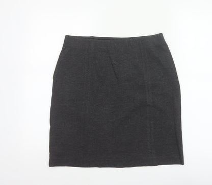 M&S Women’s Grey UK 10 Stretch Pencil Knee Length Skirt