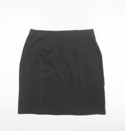 M&S Women’s Grey UK 10 Stretch Pencil Knee Length Skirt