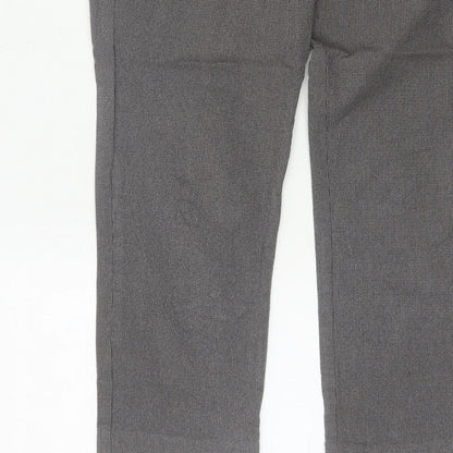GAP Women Grey UK 10 Check Tapered Tailored Dress Trousers