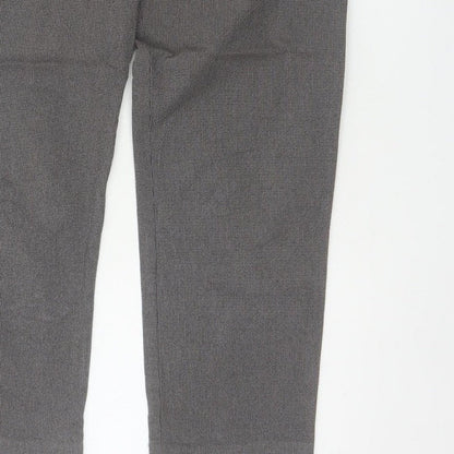 GAP Women Grey UK 10 Check Tapered Tailored Dress Trousers