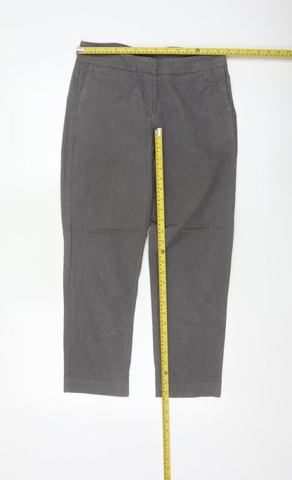 GAP Women Grey UK 10 Check Tapered Tailored Dress Trousers