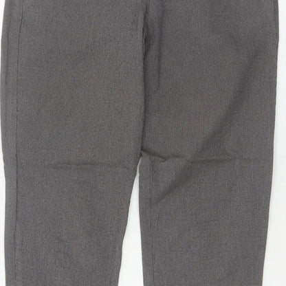 GAP Women Grey UK 10 Check Tapered Tailored Dress Trousers
