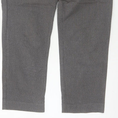 GAP Women Grey UK 10 Check Tapered Tailored Dress Trousers