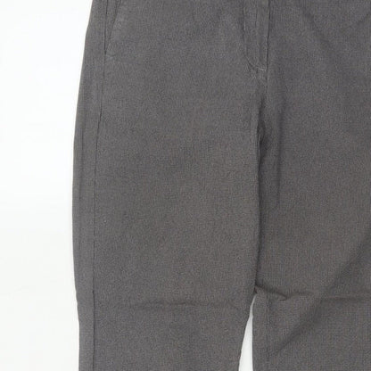 GAP Women Grey UK 10 Check Tapered Tailored Dress Trousers