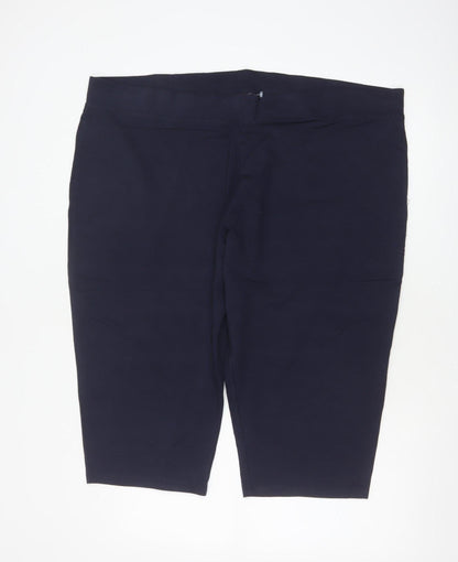 M&S Women’s Blue UK 24 Biker Shorts Stretch Cotton Activewear