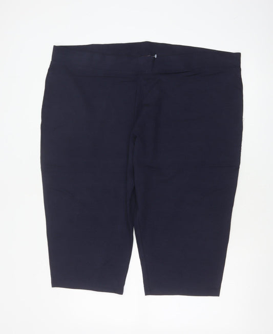M&S Women’s Blue UK 24 Biker Shorts Stretch Cotton Activewear
