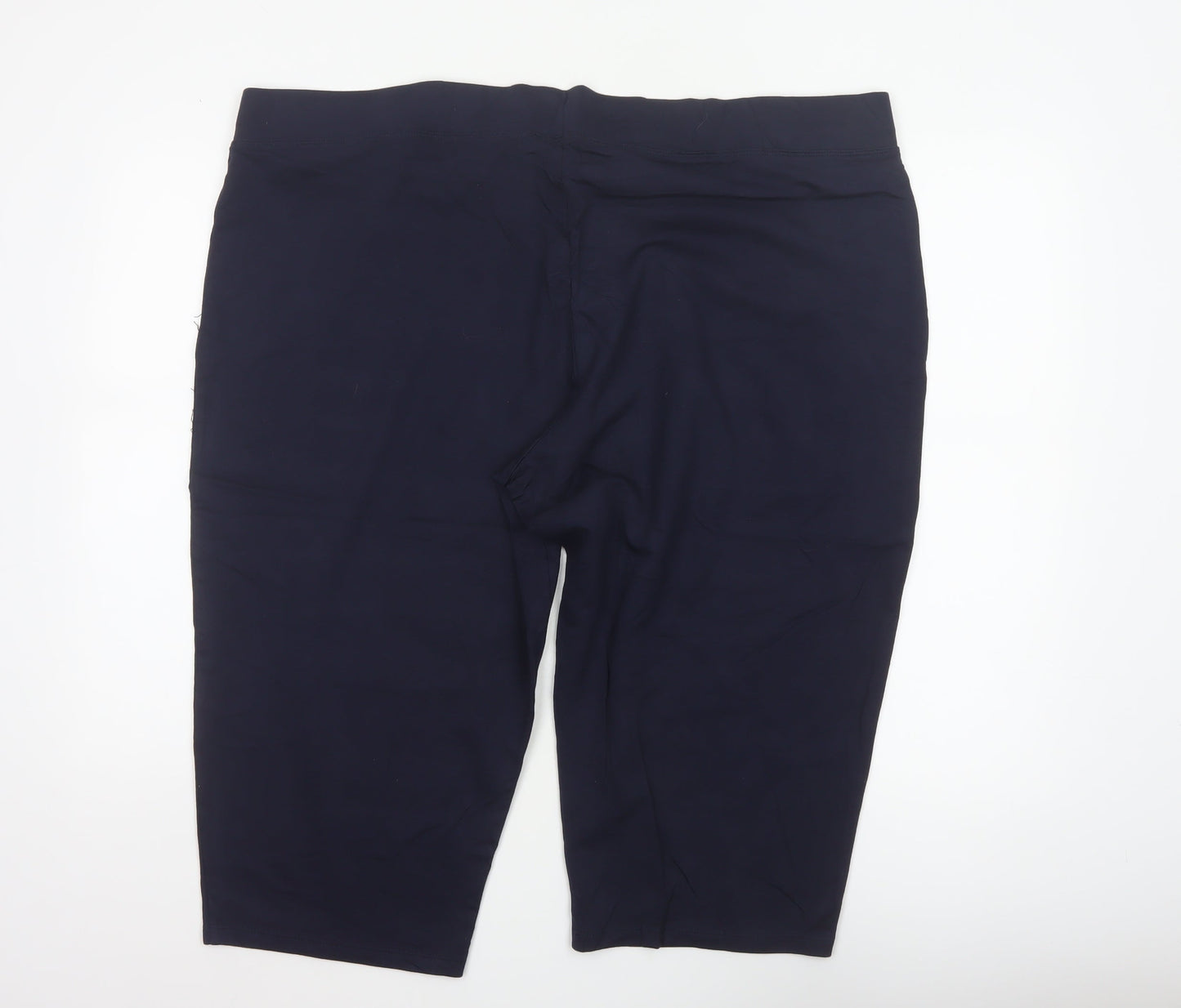 M&S Women’s Blue UK 24 Biker Shorts Stretch Cotton Activewear