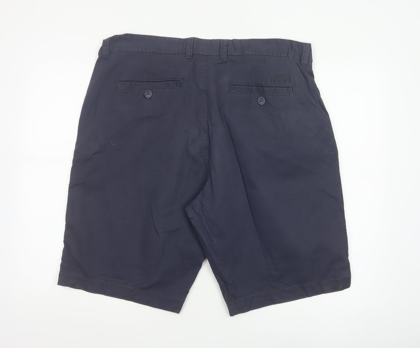 Weird Fish Men's Blue Size 40 Chino Shorts Organic Cotton
