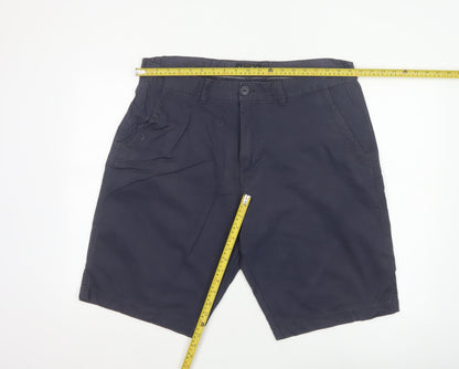 Weird Fish Men's Blue Size 40 Chino Shorts Organic Cotton
