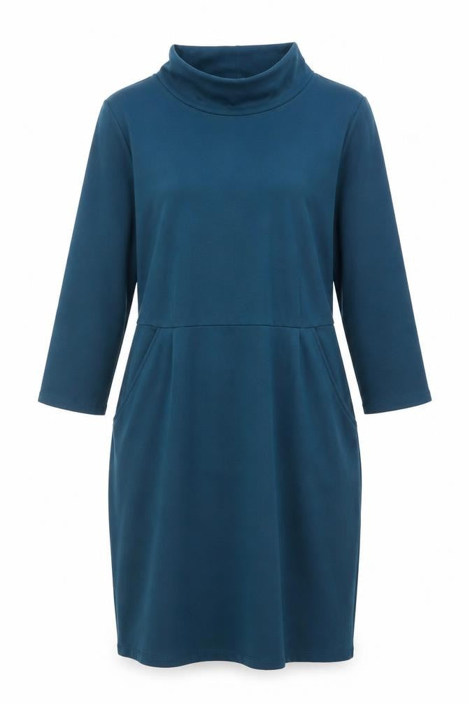 Seasalt Cornwall Women’s Blue Size 16 Cleats Cowl Neck Sheath Dress