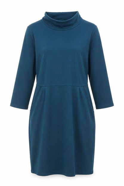 Seasalt Cornwall Women’s Blue Size 16 Cleats Cowl Neck Sheath Dress