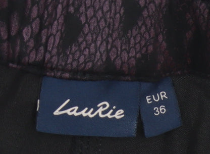 LauRie Women’s Purple Snake Print Skinny Stretch Trousers UK 8
