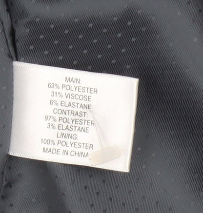 CC Women's Black UK 18 Tuxedo Blazer Satin Shawl Lapel