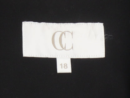 CC Women's Black UK 18 Tuxedo Blazer Satin Shawl Lapel