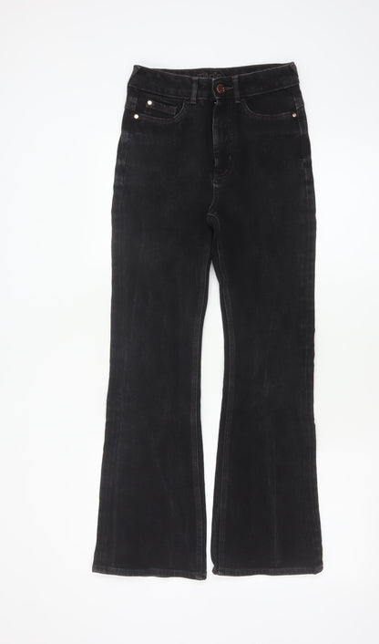 M&S Women Black UK 8 Short Bootcut Stretch Magic Shaping Jeans