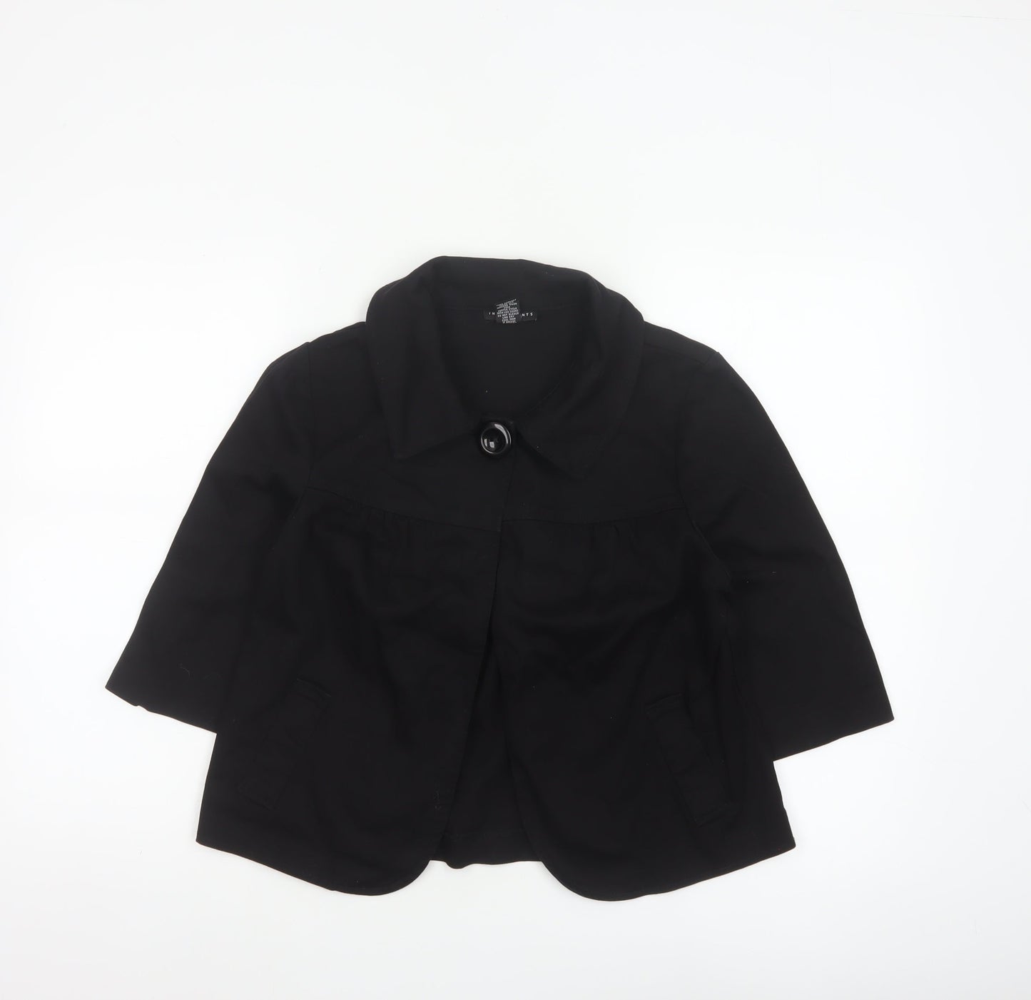 Ingredients Women’s Black Size 8 Cotton Blend Collared Jacket