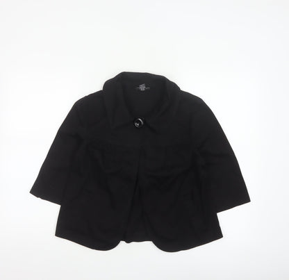 Ingredients Women’s Black Size 8 Cotton Blend Collared Jacket