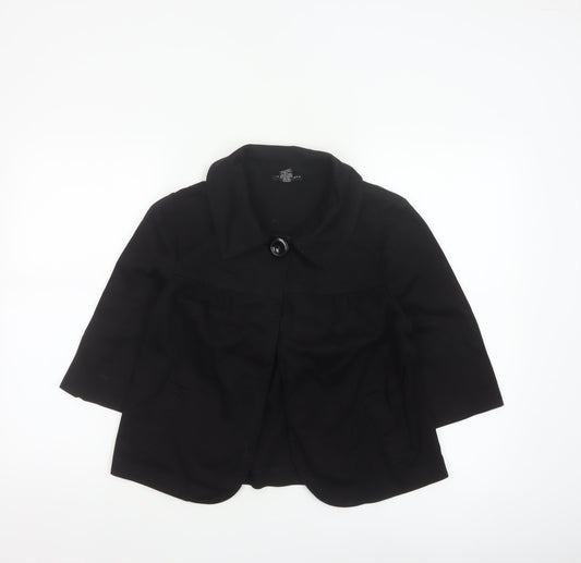Ingredients Women’s Black Size 8 Cotton Blend Collared Jacket