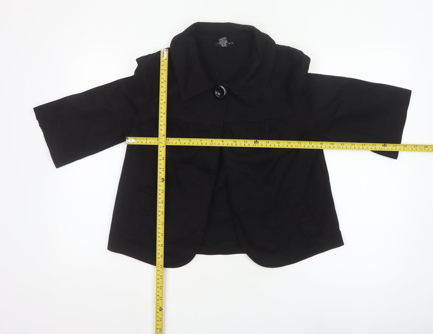 Ingredients Women’s Black Size 8 Cotton Blend Collared Jacket
