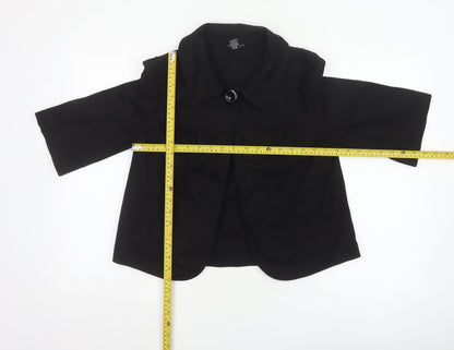 Ingredients Women’s Black Size 8 Cotton Blend Collared Jacket