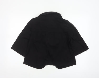 Ingredients Women’s Black Size 8 Cotton Blend Collared Jacket