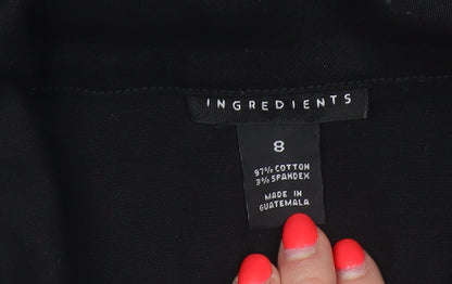 Ingredients Women’s Black Size 8 Cotton Blend Collared Jacket