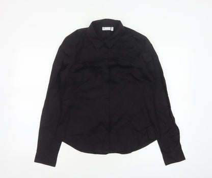 ASOS Design Women’s Black UK 10 Basic Long Sleeve Button-Up Shirt