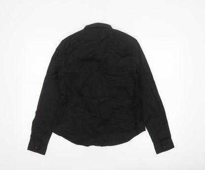 ASOS Design Women’s Black UK 10 Basic Long Sleeve Button-Up Shirt