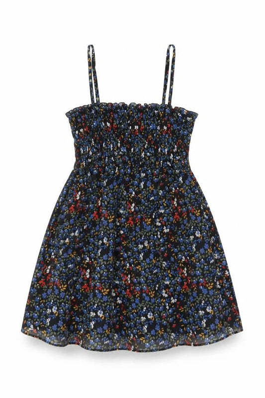 Zara Basic Women Multicoloured UK 12 Floral Smocked Camisole Tank Top