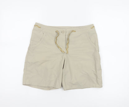 Quechua Women’s Beige Hiking Shorts UK 8 EU 36 Lightweight Drawstring