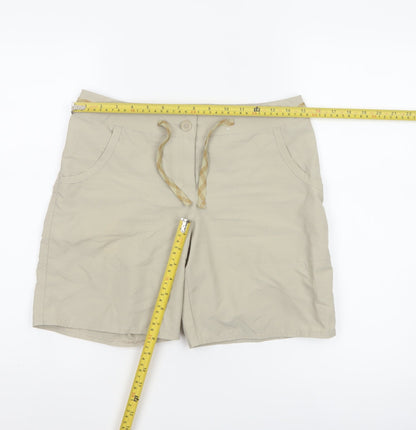 Quechua Women’s Beige Hiking Shorts UK 8 EU 36 Lightweight Drawstring