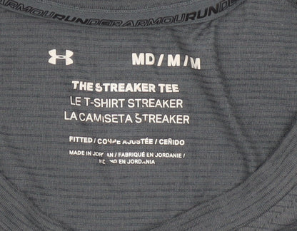 Under Armour Men’s Grey Medium Streaker Running Jersey T-Shirt