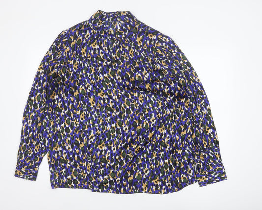 Marks & Spencer Women Multicoloured Leopard Print Blouse UK 22