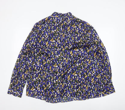 Marks and Spencer Women Multicoloured Leopard Print Blouse UK 22