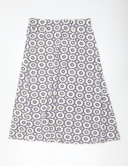 Lands' End Women Multicoloured M Geometric A-Line Long Skirt