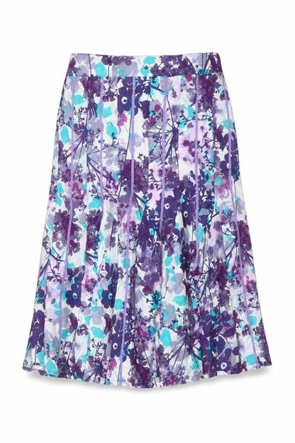 Per Una Women Multicoloured UK 14 Floral Flare Knee Length Skirt