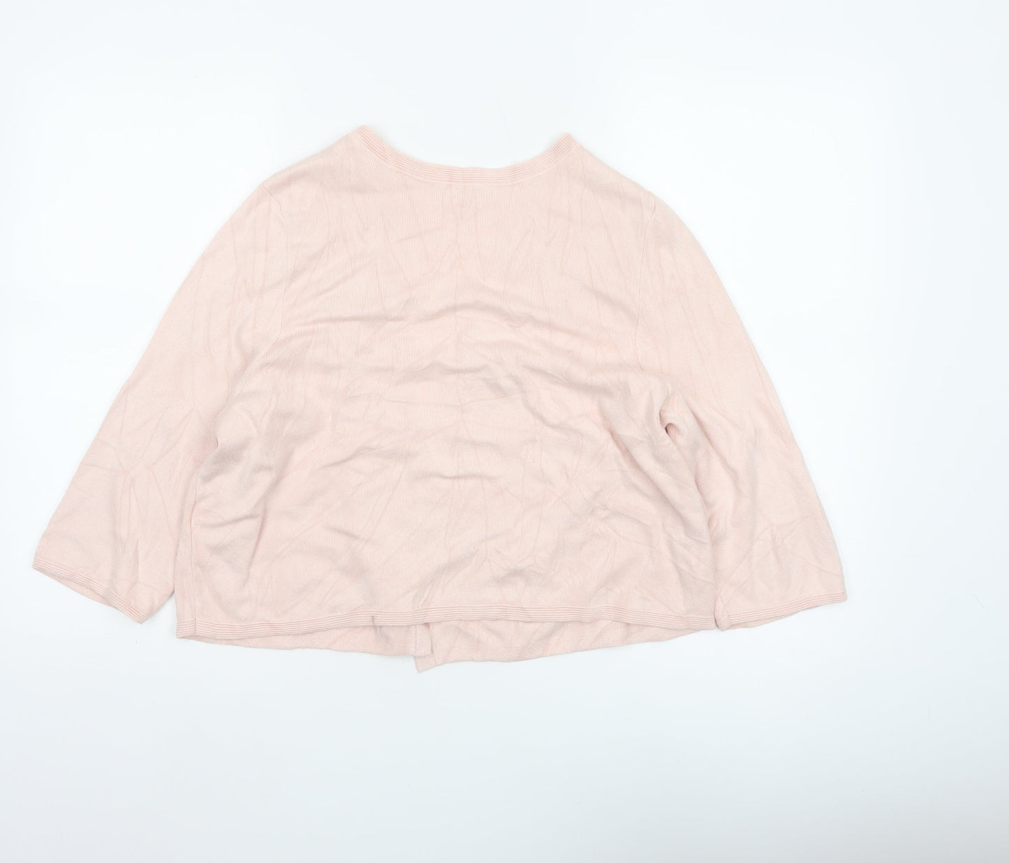Studio 8 Women Pink Size 22 Open Knit 3/4 Sleeve Cardigan