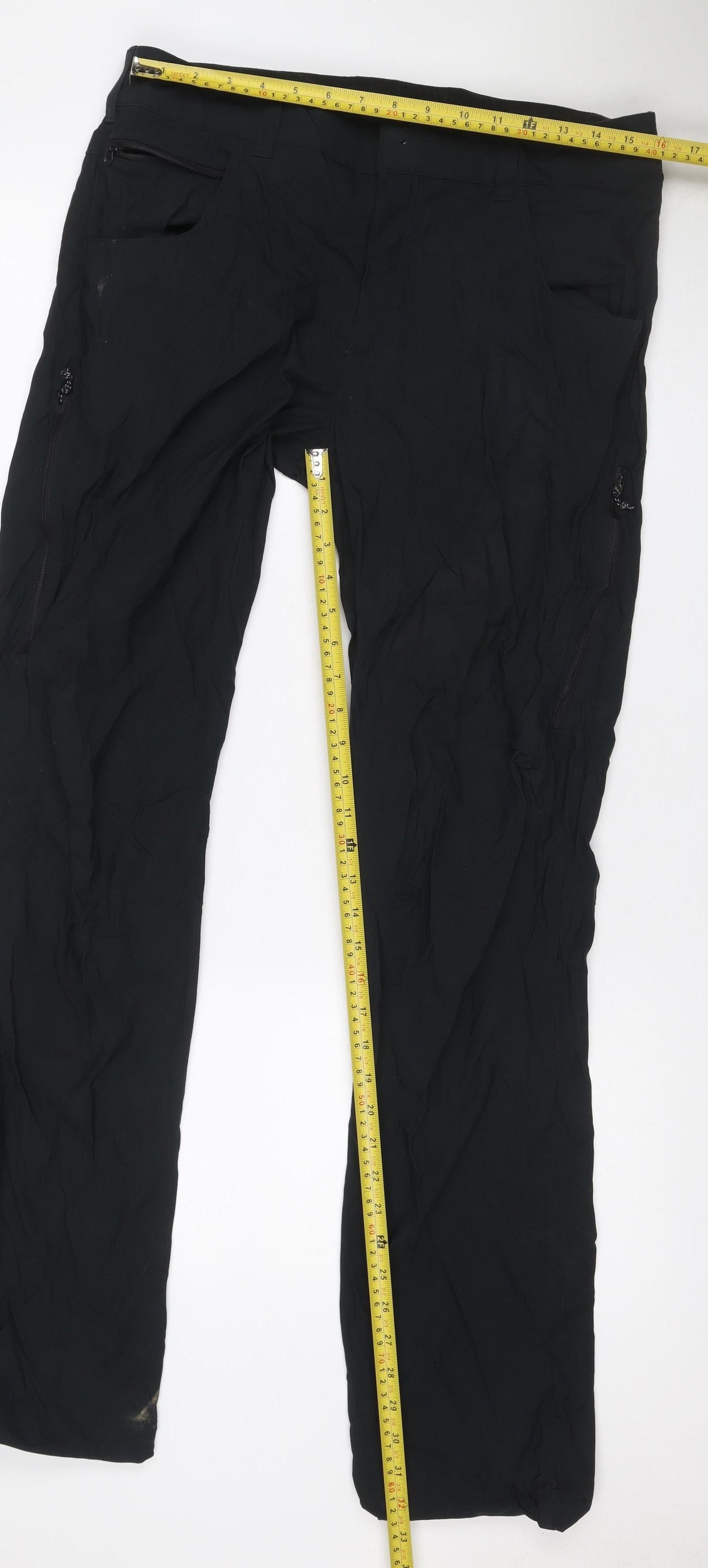 Berghaus Men's Black 34W 34L Waterproof Rain Trousers Zip Pockets